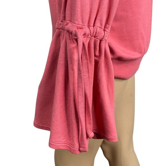 NWT Express One Eleven Pink Bell Tied Sleeve Off Shoulder Sweatshirt Pullover M - Picture 6 of 11